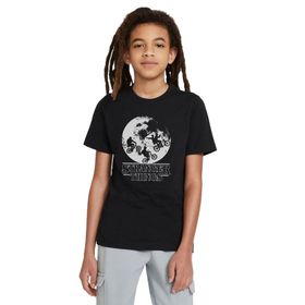 Qivi Bikes World Baskılı Unisex Çocuk Siyah T-shirt