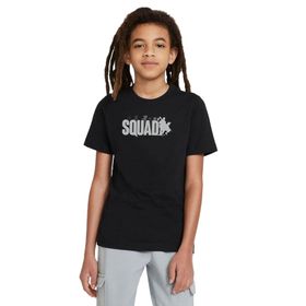 Qivi Black Squad Baskılı Siyah Erkek Çocuk T-shirt