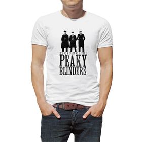 Qivi Blinders Tommy Shelby By Order 095 Baskılı Beyaz Erkek T-shirt