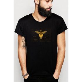 Qivi Bon Jovi Rock Music Baskılı Siyah Erkek Örme T-shirt