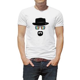 Qivi Breakıng Bad Baskılı Beyaz Erkek Örme T-shirt