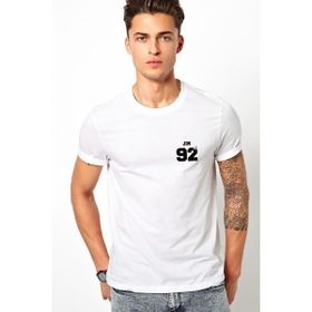 Qivi Bts Jin 92 Baskılı Beyaz Erkek Örme T-shirt