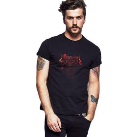 Qivi Bullet For My Valentine Red Guns Baskılı Siyah Erkek Örme T-shirt