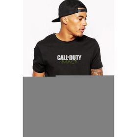 Qivi Call Of Dutf MW3 Baskılı Siyah Erkek Örme T-shirt
