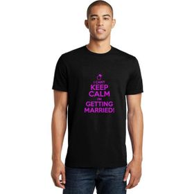 Qivi Can't Keep Calm Baskılı Siyah Erkek Örme T-shirt