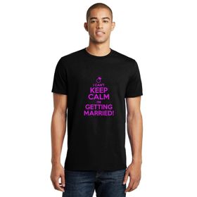 Qivi Can't Keep Calm Baskılı Siyah Erkek Örme T-shirt