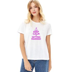 Qivi Can't Keep Calm Can´t Keep Calm Baskılı Beyaz Kadın Örme T-shirt
