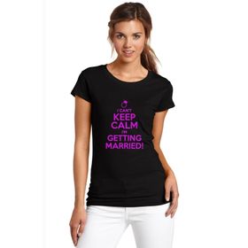 Qivi Can't Keep Calm Can´t Keep Calm Baskılı Siyah Kadın Örme T-shirt