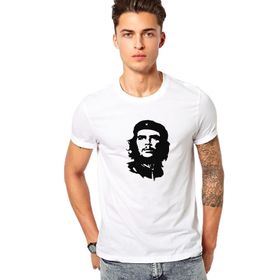 Qivi Che Guevara Baskılı Beyaz Erkek Örme T-shirt