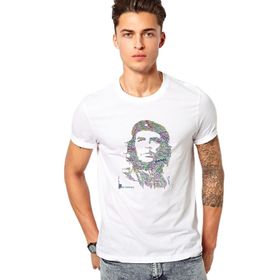 Qivi Che Guevara Diarios De Motocicleta Baskılı Beyaz Erkek T-shirt