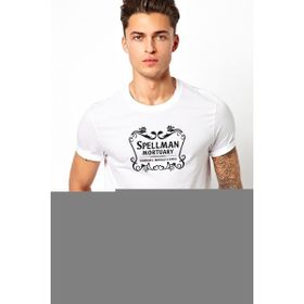 Qivi Chilling Adventures Of Sabrina Spellman Mortuary Baskılı Beyaz Erkek Örme T-shirt