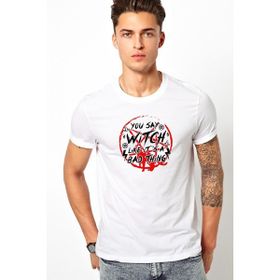 Qivi Chilling Adventures of Sabrina You Say Witch Baskılı Beyaz Erkek T-shirt