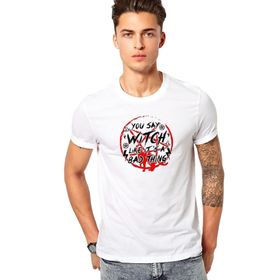 Qivi Chilling Adventures of Sabrina You Say Witch Baskılı Beyaz Erkek T-shirt