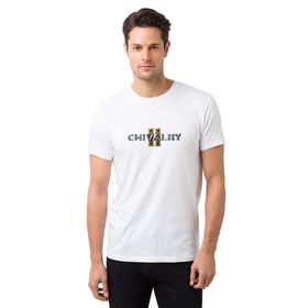 Qivi Chivalry Logo S Baskılı Beyaz Erkek T-shirt