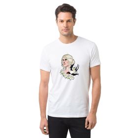 Qivi Ciri Metal Rock Baskılı Beyaz Erkek T-shirt