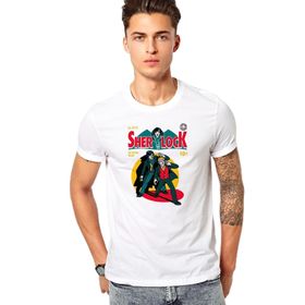 Qivi Comic Baskılı Örme Beyaz Erkek T-shirt