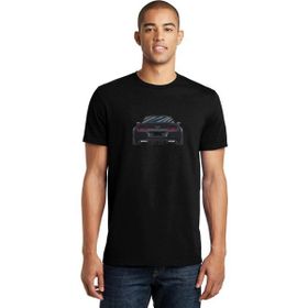Qivi Corvette C6 ZR6X Baskılı Siyah Erkek Örme T-shirt