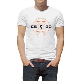 Qivi Cs Go Menu Baskılı Beyaz Erkek T-shirt
