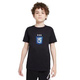 Qivi Css Baskılı Unisex Çocuk Siyah T-shirt
