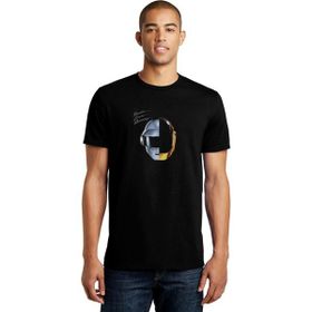 Qivi Daft Punk Ram Baskılı Siyah Erkek Örme T-shirt