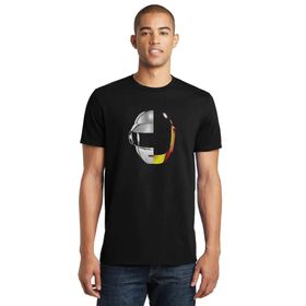 Qivi Daft Punk Ram Baskılı Siyah Erkek Örme T-shirt
