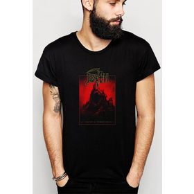 Qivi Death The Sound Of Perseverance Baskılı Siyah Erkek Örme T-shirt
