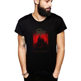 Qivi Death The Sound Of Perseverance Baskılı Siyah Erkek Örme T-shirt