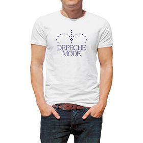 Qivi Depeche Mode Baskılı Beyaz Erkek T-shirt