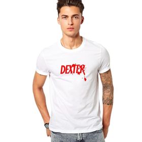 Qivi Dexter Red Logo Baskılı Beyaz Erkek T-shirt