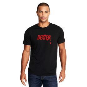 Qivi Dexter Red Logo Baskılı Siyah Erkek Örme T-shirt