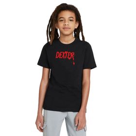 Qivi Dexter Red Logo Baskılı Unisex Çocuk Siyah T-shirt