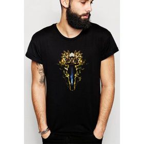 Qivi Diablo Book Of Cain Baskılı Siyah Erkek Örme T-shirt