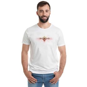 Qivi Diablo Logo Baskılı Beyaz Erkek T-shirt