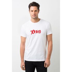 Qivi Dio Baskılı Beyaz Erkek T-shirt