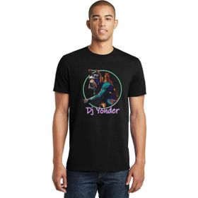Qivi DJ Yonder Baskılı Siyah Erkek Örme T-shirt