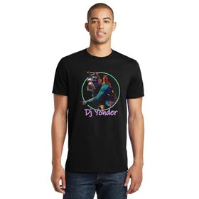 Qivi DJ Yonder Baskılı Siyah Erkek Örme T-shirt