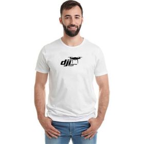 Qivi Dji Phantom Pilot Drone Vinyl Decal Baskılı Beyaz Erkek T-shirt