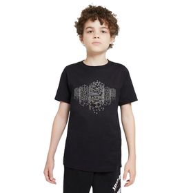 Qivi Dot Building Baskılı Siyah Unisex Çocuk T-shirt