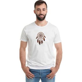 Qivi Düş Kapanı Baskılı Beyaz Erkek T-shirt
