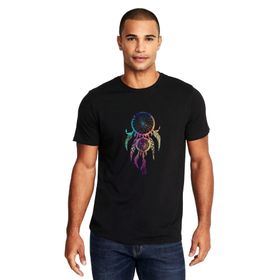 Qivi Düş Kapanı Baskılı Siyah Erkek Örme T-shirt