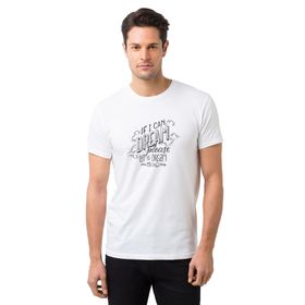Qivi Elvis Presley If I Can Dream Baskılı Örme Beyaz Erkek T-shirt