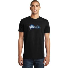 Qivi Eminem Dark Night Baskılı Siyah Erkek Örme T-shirt