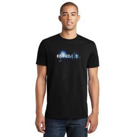 Qivi Eminem Dark Night Baskılı Siyah Erkek Örme T-shirt