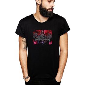 Qivi Ensiferum Unsung Heroes Baskılı Siyah Erkek Örme T-shirt