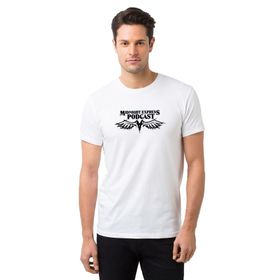 Qivi Express Podcast Baskılı Beyaz Erkek T-shirt