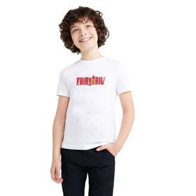 Qivi Fairy Tail 2 Baskılı Beyaz Unisex Çocuk T-shirt