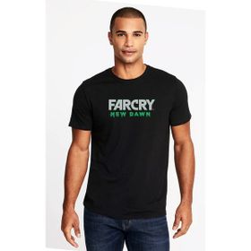 Qivi Far Cry New Dawn Logo Baskılı Siyah Erkek Örme T-shirt