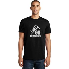 Qivi Fortnite I Got 99 Problems Baskılı Siyah Erkek Örme T-shirt