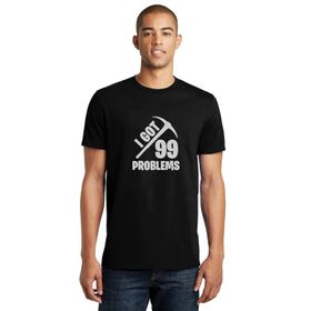 Qivi Fortnite I Got 99 Problems Baskılı Siyah Erkek Örme T-shirt