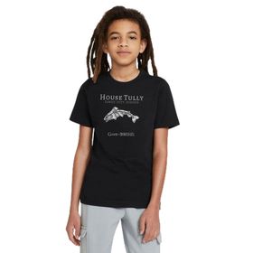 Qivi G O T House Tully Baskılı Unisex Çocuk Siyah Sweatshirt